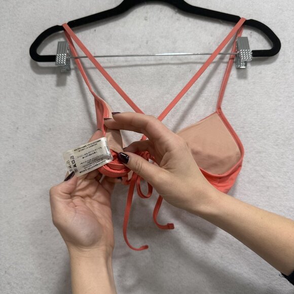 Patagonia Bikini Top Womens Small Coral Triangle Swimwear Crossback Strappy - Picture 8 of 9